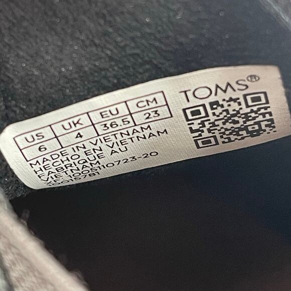 TOMS Boots Size 6 Women's Kelsey Ankle NWOT Black Leather NEW Wedge Slip On - Picture 5 of 12